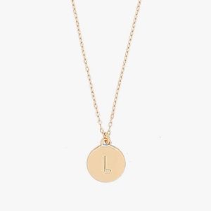 NWT Kate Spade initial L gold mini pendant necklace.